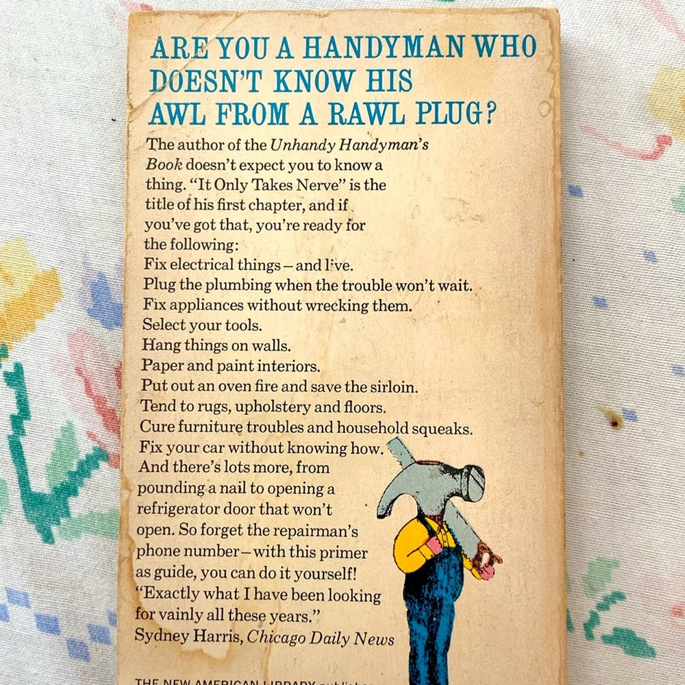 THE UNHANDY HANDYMAN’S BOOK George Daniels VINTAGE 1966 Paperback GUC - Picture 2 of 11